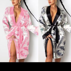 VelvetMuse™ Lounge Wrap Dress Set